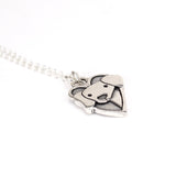 Sterling Silver Dachshund Charm Necklace on Adjustable Sterling Chain