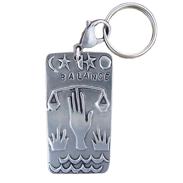 Mark Poulin Jewelry Sterling Silver Aliens in Love Keychain - Cute Rocket Ship Astronaut Key Fob - Alien Family Gift for Men and Women