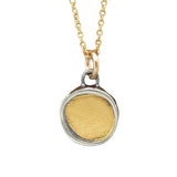 Small Circle 24K Gold and Sterling Silver Necklace