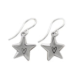 Sterling Silver Star Earrings - Star Dangle Jewelry