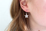Sterling Silver Star Earrings - Star Dangle Jewelry