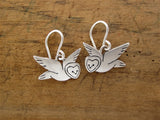 Sterling Silver Little Barn Owl Earrings