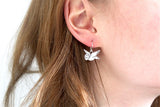 Sterling Silver Little Barn Owl Earrings