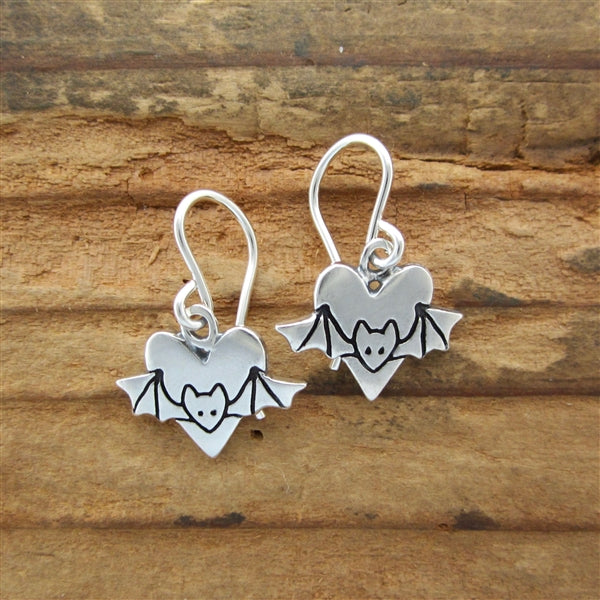 Sterling silver bat earrings shop