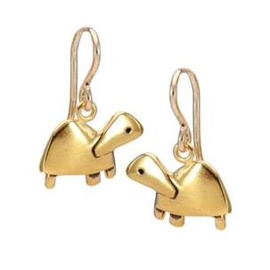 Gold Turtle Charm Earrings