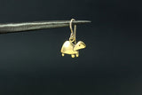 Gold Turtle Charm Earrings