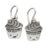 Sterling Silver Little Cupcake Earrings