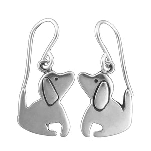 Sterling Silver Little Good Dog Earrings