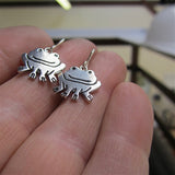 Sterling Silver Frog Earrings