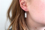 Sterling Silver Little Honey Bear Earrings