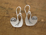 Sterling Silver Sloth Earrings