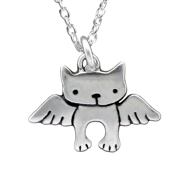 Cat Urn Necklace for Ashes Sterling Silver Animal Keepsake Pet Memoria