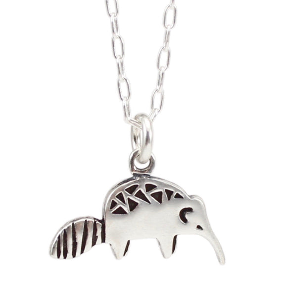 Tiny Sterling Silver Anteater Charm Necklace