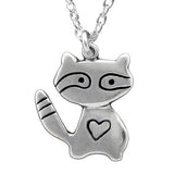 Sterling Silver Little Raccoon Necklace