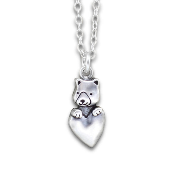 Sahi Stacked Chain Bear Pendant Charm Necklace – Sahi London