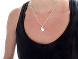 Sterling Silver Sitting Dog Necklace on Adjustable Sterling Chain - Good Dog Charm