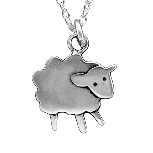 Sterling Silver Little Sheep Necklace - Lamb Jewelry