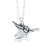 Sterling Silver Squirrel Necklace - Flying Squirrel Pendant