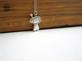 Sterling Silver Orbit Girl Necklace on Adjustable Sterling Chain - Explorer Charm