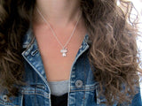Sterling Silver Orbit Girl Necklace on Adjustable Sterling Chain - Explorer Charm