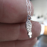 Sterling Silver Tiny Opossum Necklace on Adjustable Sterling Chain - Possum Charm