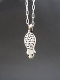 Sterling Silver Tiny Opossum Necklace on Adjustable Sterling Chain - Possum Charm