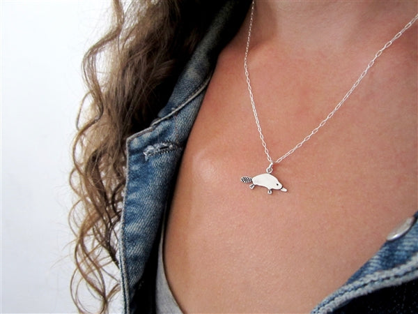 Sterling Silver Platypus Charm Necklace – Mark Poulin Jewelry