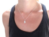 Sterling Silver Duck Necklace on Adjustable Sterling Chain - Duck Charm