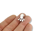 Sterling Silver Octopus Necklace - Octopus Charm Jewelry