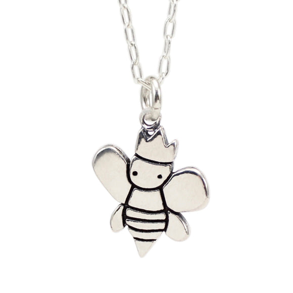 Sterling Silver Queen Bee Charm Necklace