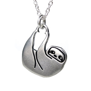 Sterling Silver Little Sloth Necklace