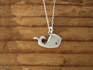 Sterling Silver Little Whale Necklace