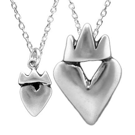 Mother/Daughter Necklaces Heart Locket/Pendant Sterling Silver