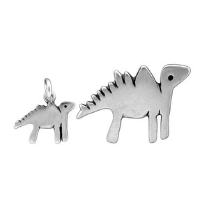 Sterling Silver Mother Daughter Dinosaur Necklaces