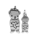 Sterling Silver Mother Daughter Honey Bear Necklaces