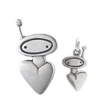 Sterling Silver Mother Daughter Astronaut Heart Necklaces