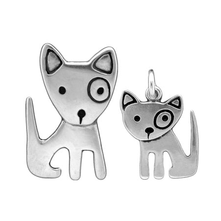 Sterling Silver Mother Daughter Spot the Dog Necklaces