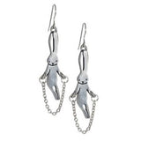 Jumping Bunny Pewter Earrings