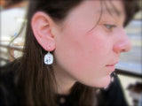 Sterling Silver and Enamel Dogstar Earrings