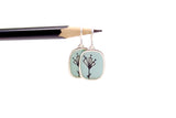 Flower Earrings made with Vitreous Enamel and Sterling Silver