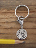 Sterling Silver Texting Otter Keychain