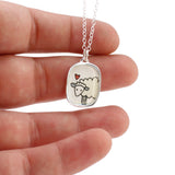 Sterling Silver Sheep Charm Necklace on Adjustable Sterling Chain