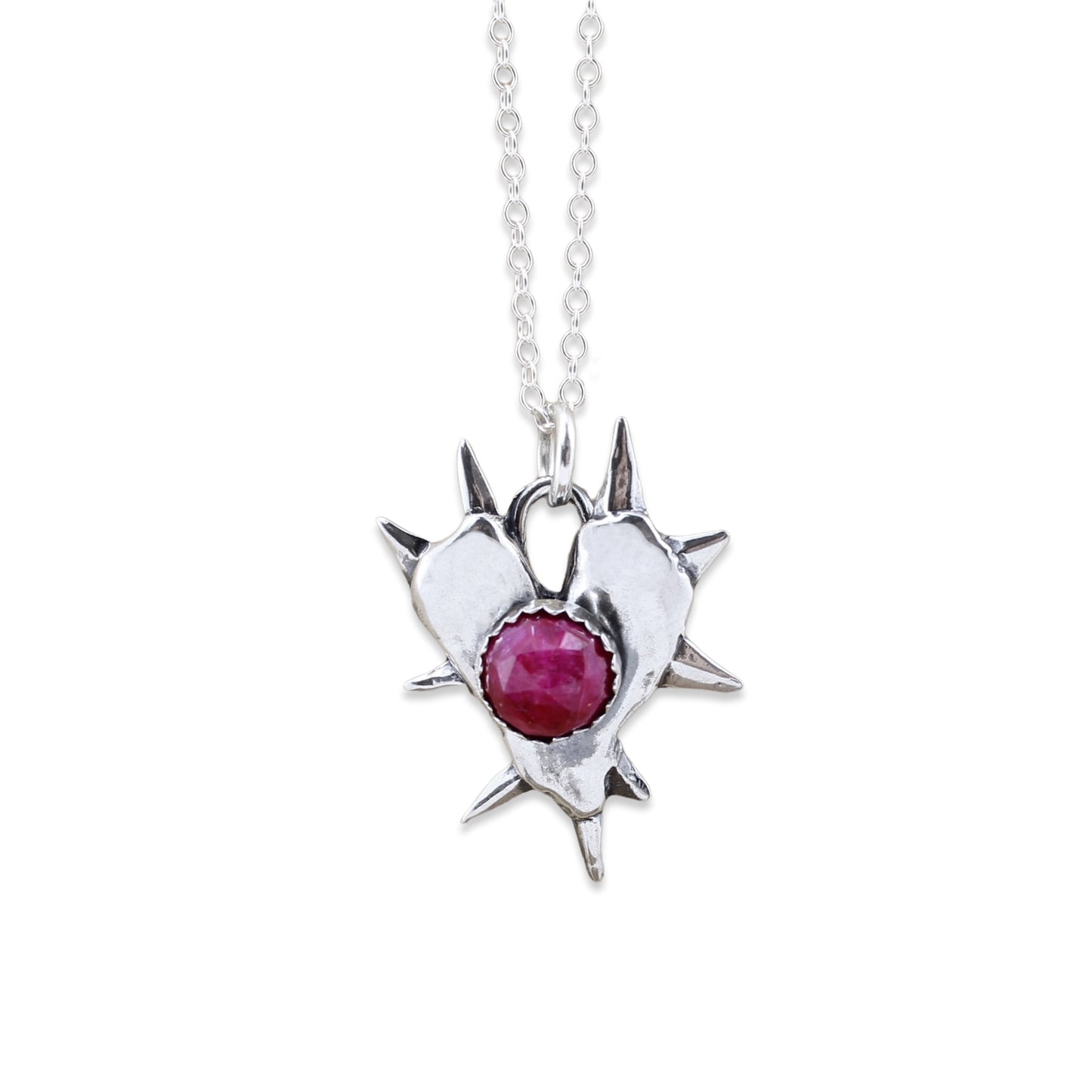 Ruby Gemstone Necklace – Mark Poulin Jewelry - Main Image