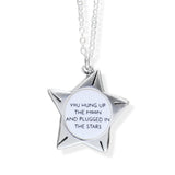 Sterling Silver Alien Charm Necklace - Star Chaser Charm - Constellation Jewelry