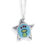 Sterling Silver Alien Charm Necklace - Star Chaser Charm - Constellation Jewelry