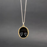 Gold Dot Heart Necklace - Heart to Heart Pendant