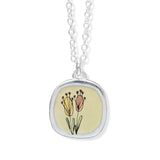 Sterling Silver "wildflowers don't care where they grow" Pendant on Adjustable Chain