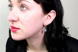 Modern Blue Chalcedony Earrings