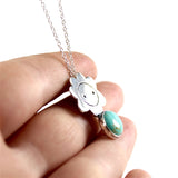 Daydreamer Necklace - Turquoise and Sterling Silver Cloud Pendant