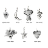 Space Love Charm - Choose Your Sterling Silver Charm to Add to Bracelet